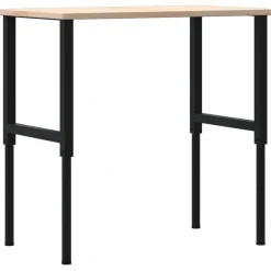 vidaXL Accesorios De Bricolaje-Banco de trabajo rectangular madera maciza 100x60x(71,5-98) cm