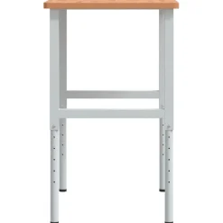 vidaXL Accesorios De Bricolaje-Banco de trabajo rectangular madera maciza 100x60x(71,5-98) cm