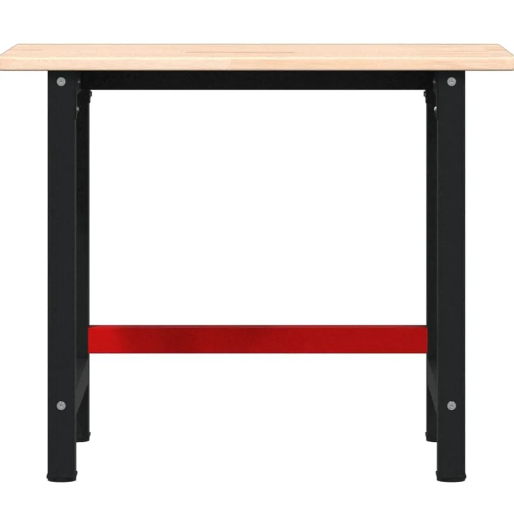 vidaXL Accesorios De Bricolaje-Banco de trabajo rectangular madera maciza roble 100x60x81,5 cm