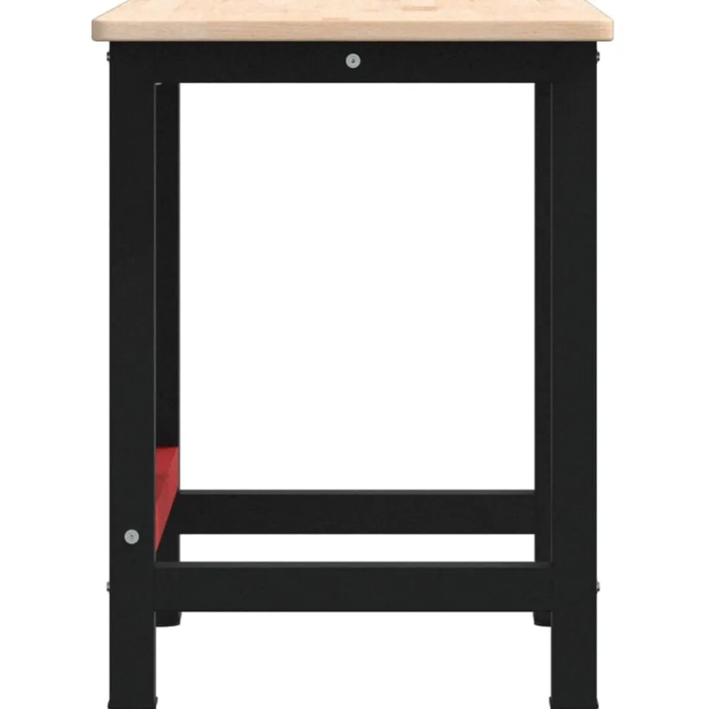 vidaXL Accesorios De Bricolaje-Banco de trabajo rectangular madera maciza roble 100x60x81,5 cm