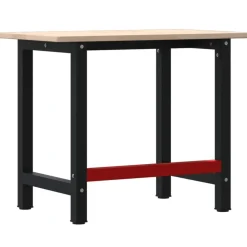 vidaXL Accesorios De Bricolaje-Banco de trabajo rectangular madera maciza roble 100x60x81,5 cm
