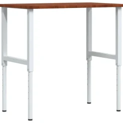 vidaXL Accesorios De Bricolaje-Banco de trabajo rectangular madera maciza 100x60x(71,5-98) cm