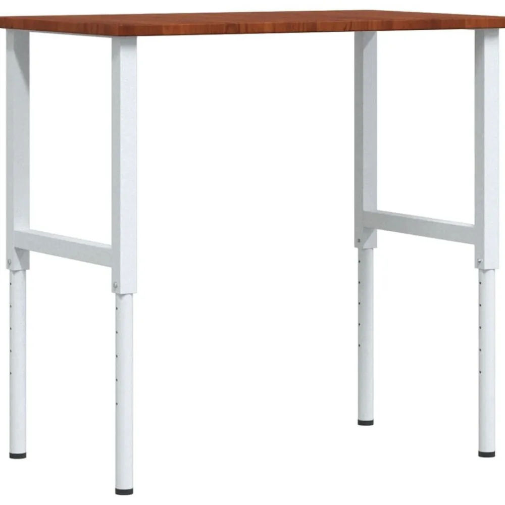 vidaXL Accesorios De Bricolaje-Banco de trabajo rectangular madera maciza 100x60x(71,5-98) cm