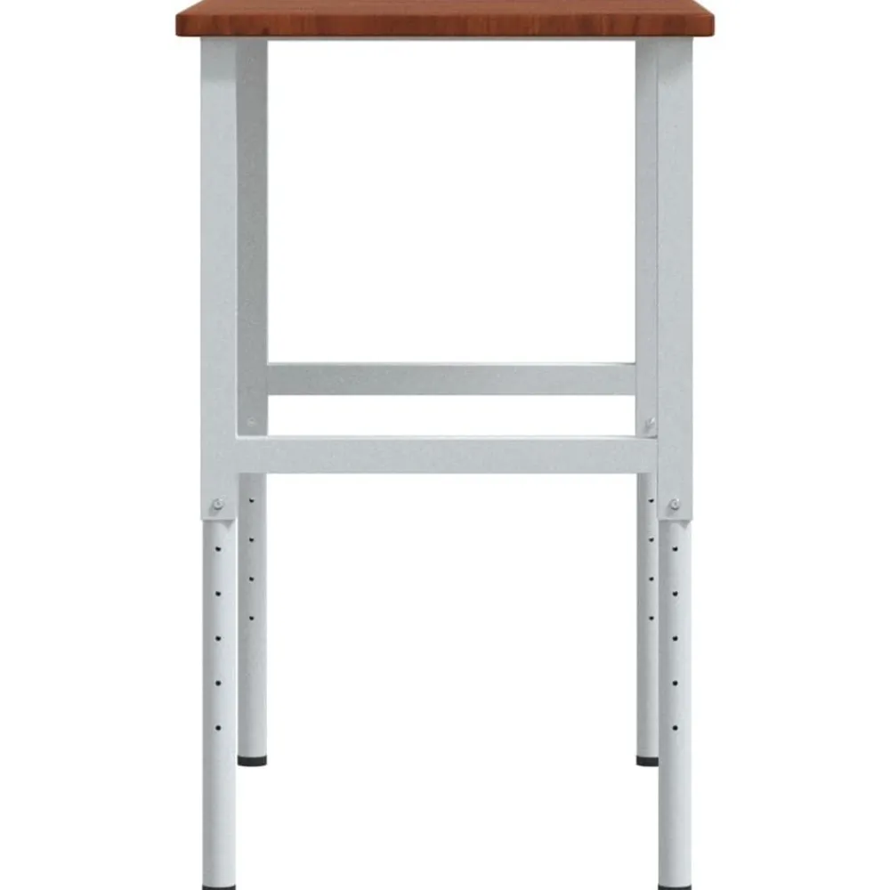 vidaXL Accesorios De Bricolaje-Banco de trabajo rectangular madera maciza 100x60x(71,5-98) cm
