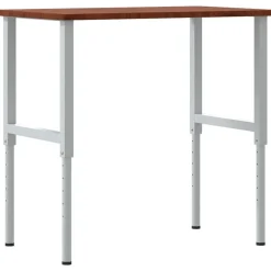 vidaXL Accesorios De Bricolaje-Banco de trabajo rectangular madera maciza 100x60x(71,5-98) cm