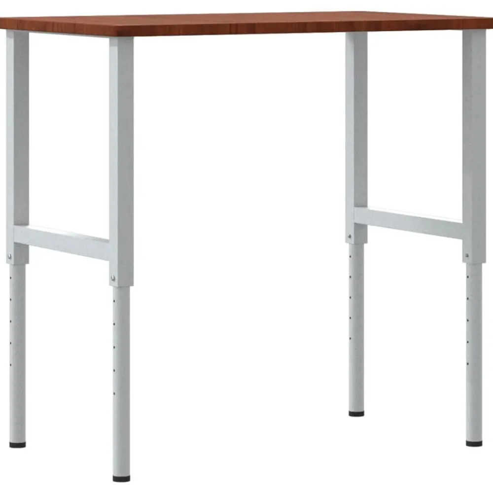 vidaXL Accesorios De Bricolaje-Banco de trabajo rectangular madera maciza 100x60x(71,5-98) cm