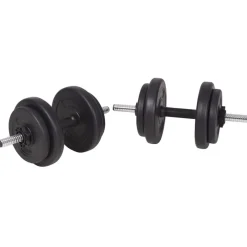vidaXL Banco ejercicios con soporte pesas, pesas y mancuernas 120 kg Best