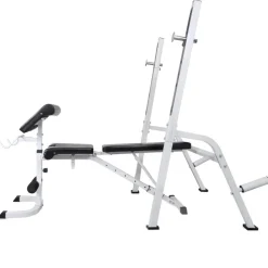 vidaXL Banco ejercicios con soporte pesas, pesas y mancuernas 120 kg Best