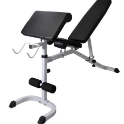 vidaXL Banco ejercicios con soporte pesas, pesas y mancuernas 120 kg Best