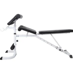 vidaXL Banco ejercicios con soporte pesas, pesas y mancuernas 120 kg Best