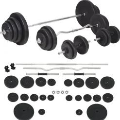 vidaXL Banco ejercicios con soporte pesas, pesas y mancuernas 120 kg Best