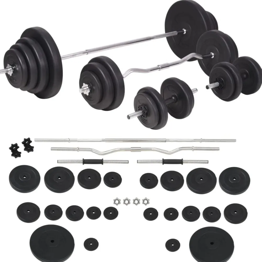 vidaXL Banco ejercicios con soporte pesas, pesas y mancuernas 120 kg Best