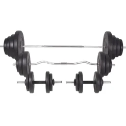 vidaXL Banco ejercicios con soporte pesas, pesas y mancuernas 120 kg Best