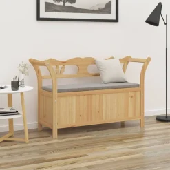 vidaXL Bancos-Banco madera maciza de abeto 107x45x75,5 cm
