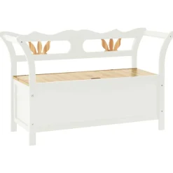 vidaXL Banco madera maciza abeto blanco 107x45x75,5 cm Blanco y marr&oacute;n Hot