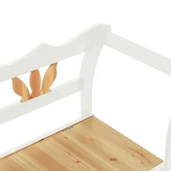 vidaXL Banco madera maciza abeto blanco 107x45x75,5 cm Blanco y marr&oacute;n Hot