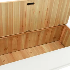 vidaXL Banco madera maciza abeto blanco 107x45x75,5 cm Blanco y marr&oacute;n Hot