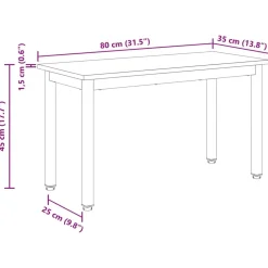 vidaXL Banco Madera vieja 80 x 35 x 45 cm Madera de ingeniería Madera envejecida Best