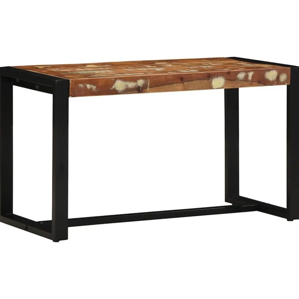 vidaXL Bancos-Banco Multicolor 80x35x45 cm Madera Maciza Reciclada