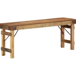 vidaXL Bancos-Banco Natural 110 x 35 x 46 cm Madera Vieja Recuperada