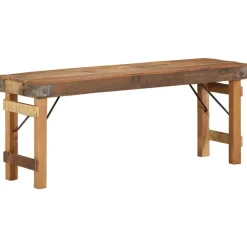 vidaXL Bancos-Banco Natural 110 x 35 x 46 cm Madera Vieja Recuperada