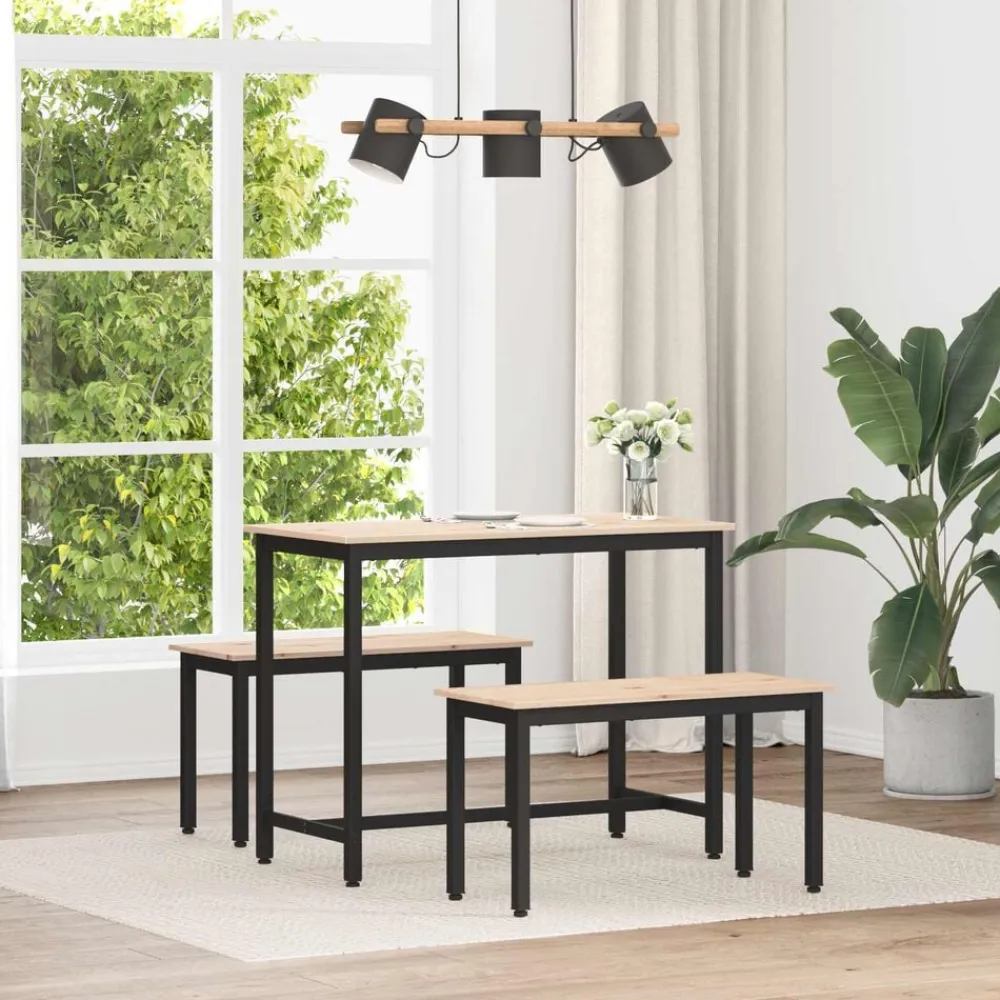 vidaXL Banco 80 x 35 x 45 cm Madera de pino macizo Natural Hot