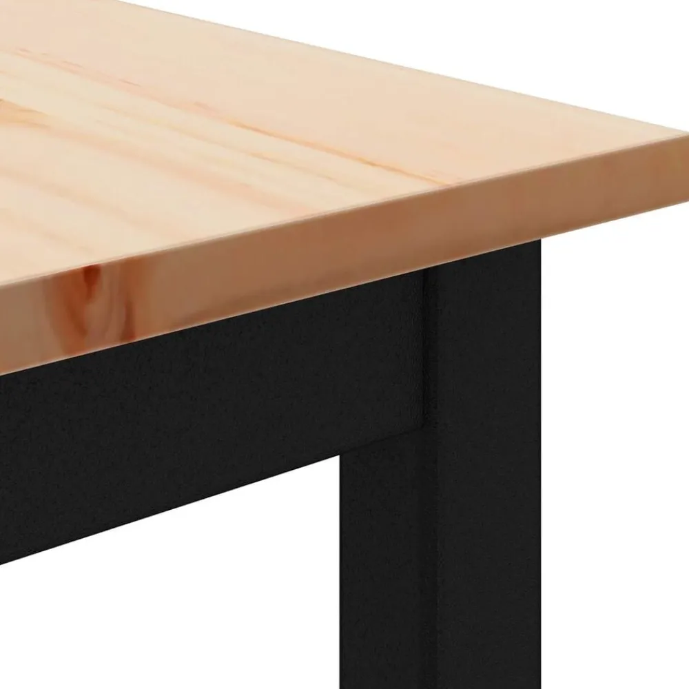 vidaXL Banco 80 x 35 x 45 cm Madera de pino macizo Natural Hot