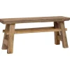 vidaXL Bancos-Banco Natural 100 x 29 x 43,5 cm Madera de teca maciza