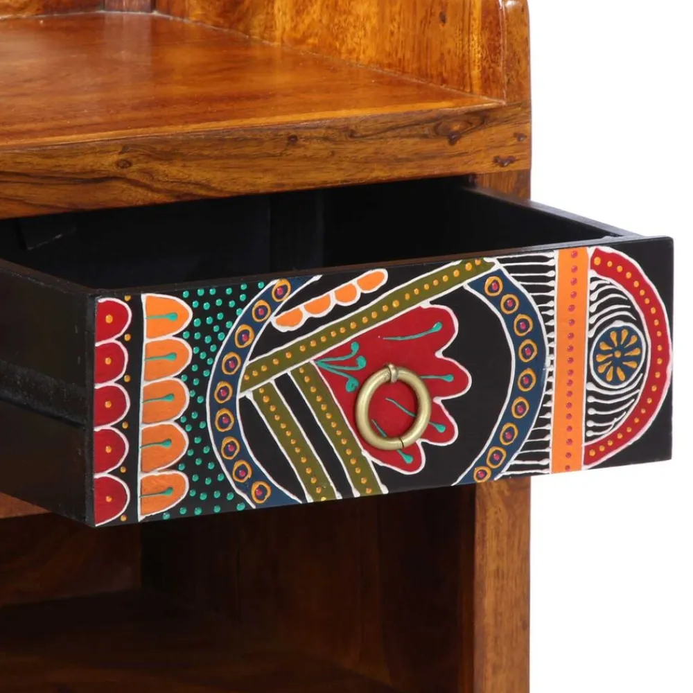 vidaXL Banco para zapatos con cajón Marrón miel 100 x 35 x 45 cm Clearance