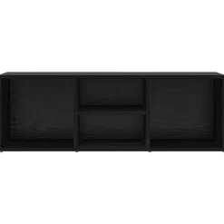 vidaXL Banco para zapatos con estante 102 x 35 x 35 cm Roble negro Outlet