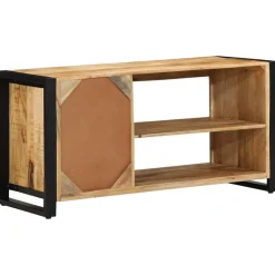 vidaXL Banco para zapatos Marrón Madera maciza de Mango Best