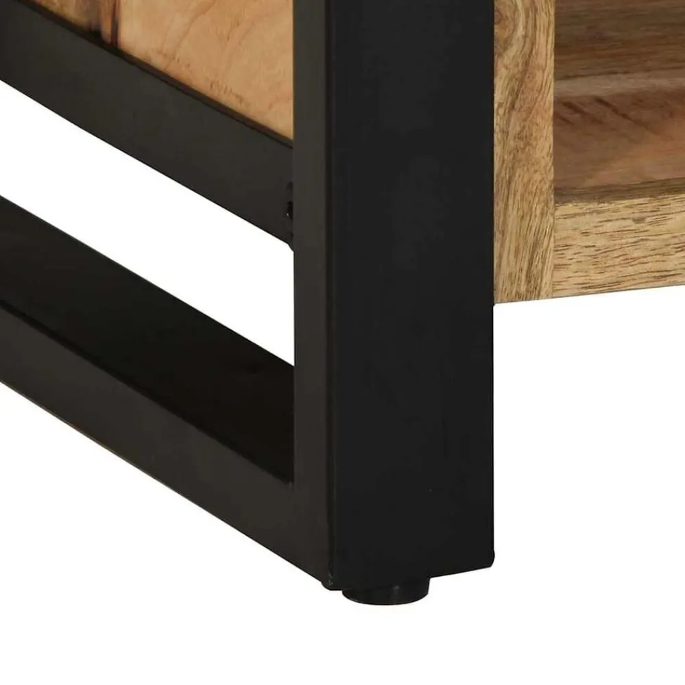 vidaXL Banco para zapatos Marrón Madera maciza de Mango Best