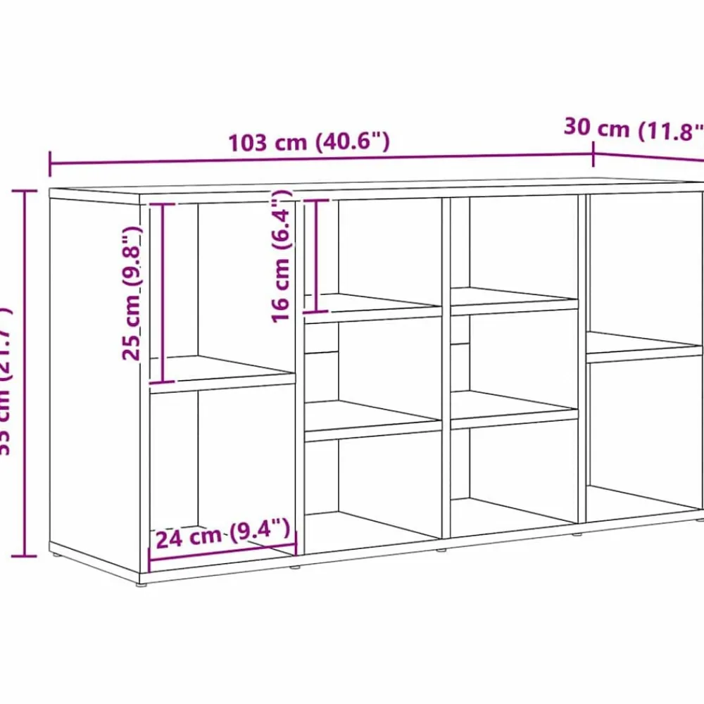 vidaXL Productos Del Hogar-Banco para zapatos con estante Madera vieja 103 x 30 x 54,5 cm