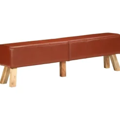 vidaXL Banco potro de gimnasio cuero auténtico marrón 160 cm Marr&oacute;n oscuro Online