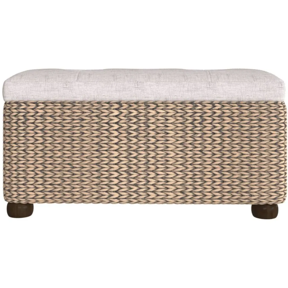 vidaXL Bancos-Bancos con almacenaje con cojín 2 uds enea 69 cm