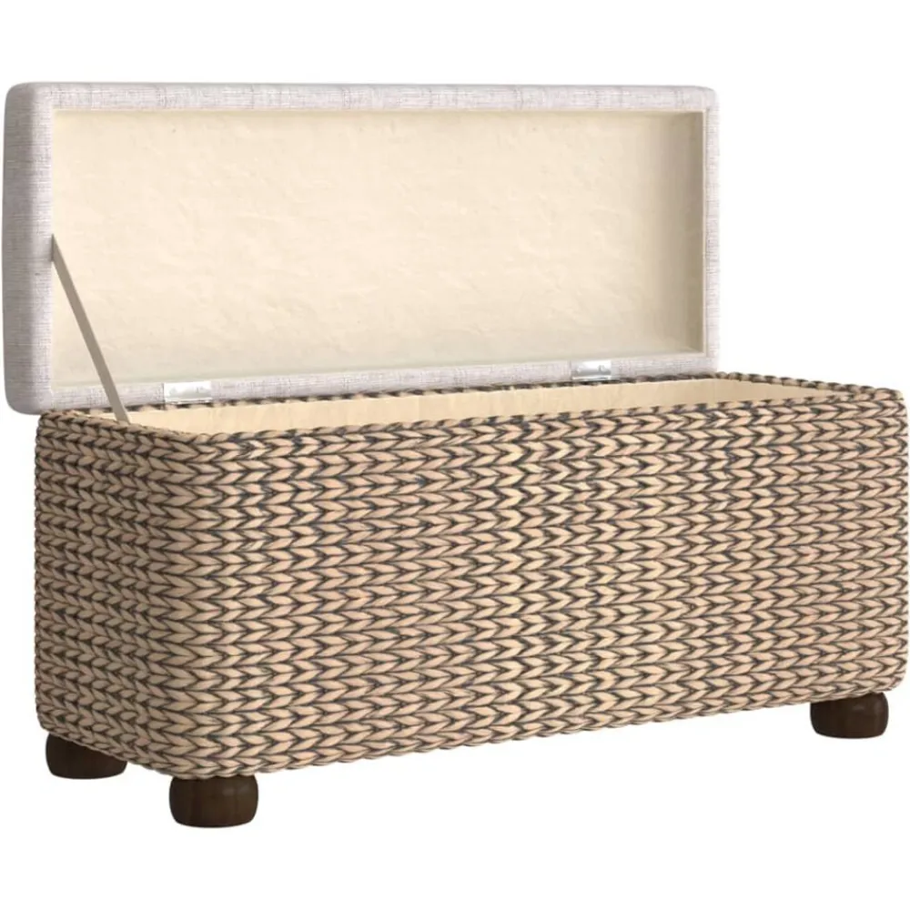 vidaXL Bancos-Bancos con almacenaje con cojín 2 uds enea 69 cm