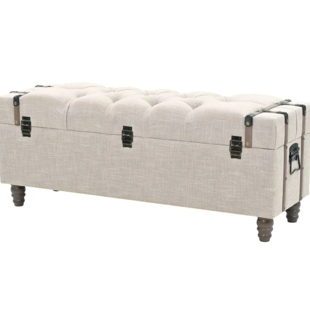 vidaXL Bancos de almacenamiento 3 piezas madera y acero 112x37x45 cm New