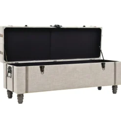 vidaXL Bancos de almacenamiento 3 piezas madera y acero 112x37x45 cm New