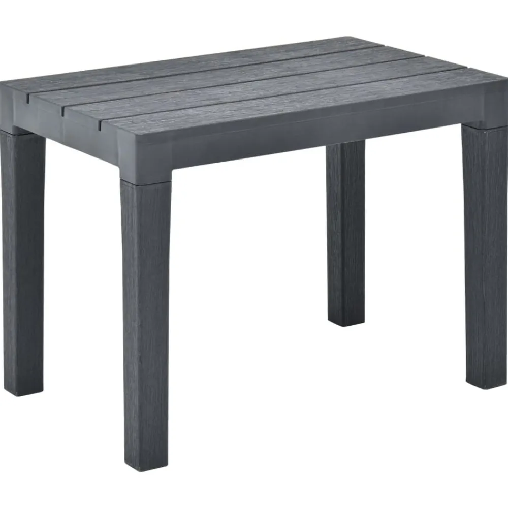 vidaXL Muebles De Jardín-Bancos de jardín 2 unidades plástico gris