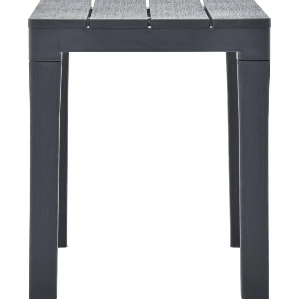 vidaXL Muebles De Jardín-Bancos de jardín 2 unidades plástico gris