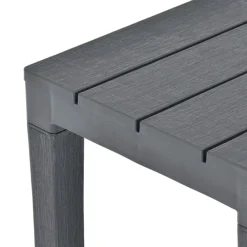 vidaXL Muebles De Jardín-Bancos de jardín 2 unidades plástico gris