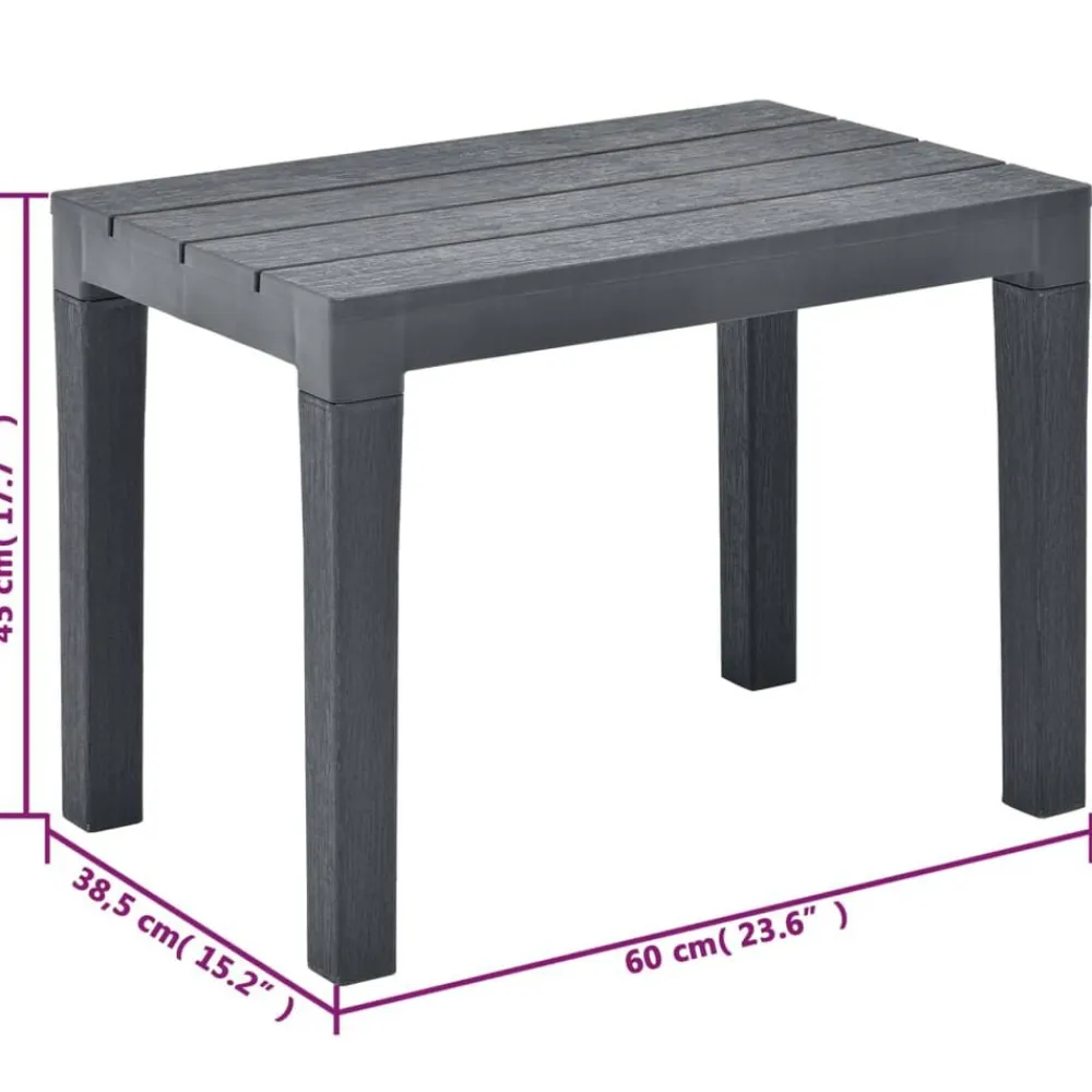 vidaXL Muebles De Jardín-Bancos de jardín 2 unidades plástico gris