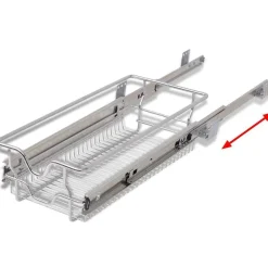 vidaXL Bandejas de alambre extraíbles 2 unidades plateado 300 mm Sale