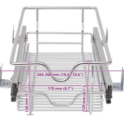 vidaXL Bandejas de alambre extraíbles 2 unidades plateado 300 mm Sale