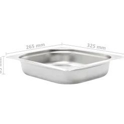 vidaXL Bandejas Gastronorm 4 unidades GN 1/2 65 mm acero inoxidable Sale