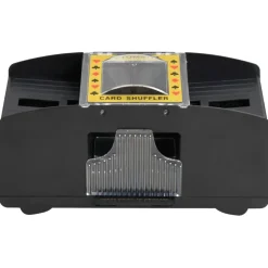 vidaXL Barajador de cartas automático negro 2 barajas