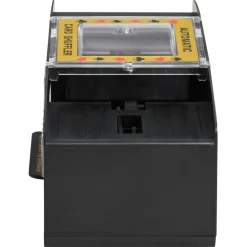 vidaXL Barajador de cartas automático negro 2 barajas