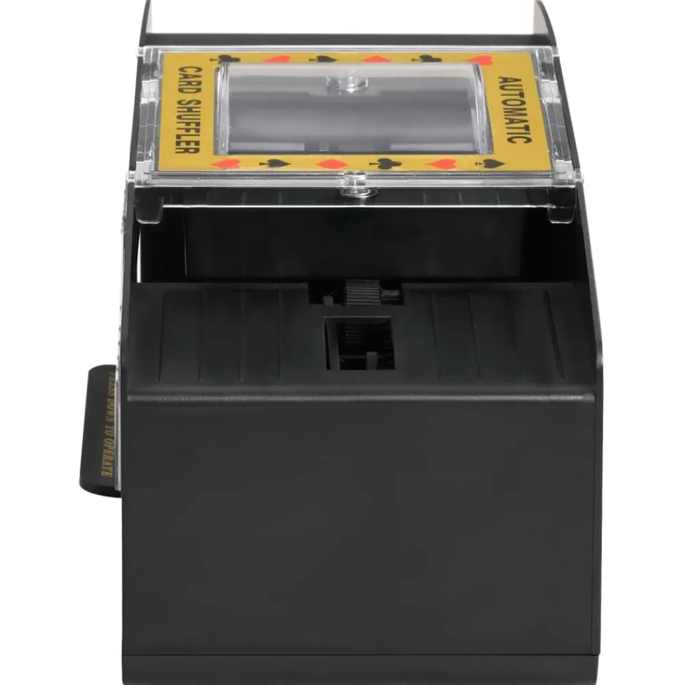 vidaXL Barajador de cartas automático negro 2 barajas