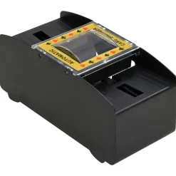 vidaXL Barajador de cartas automático negro 2 barajas