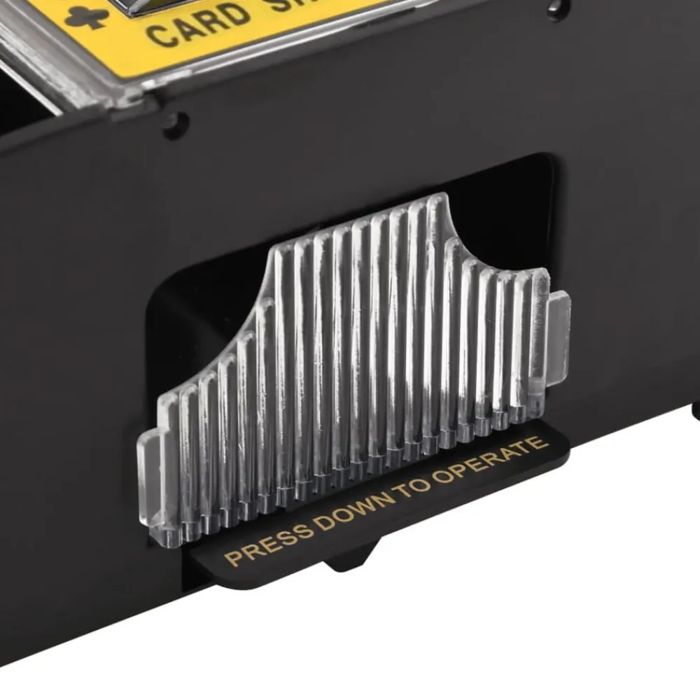 vidaXL Barajador de cartas automático negro 2 barajas